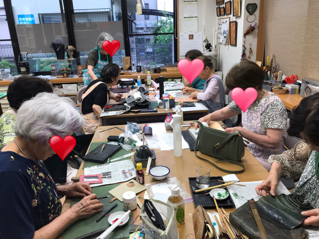 レザークラフト 教室　水曜クラス６月１回目