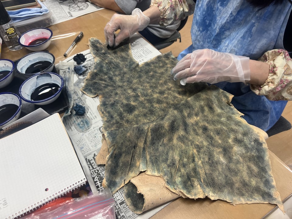 熊の革　レザークラフト教室　革工芸教室