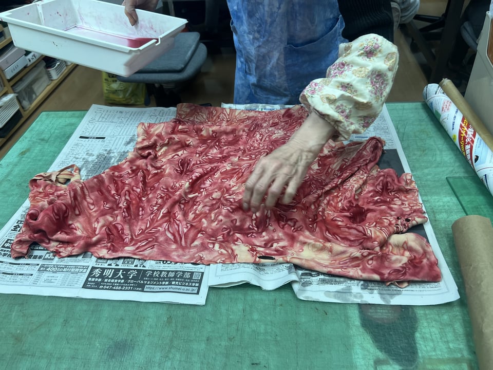 箱叢雲絞り-2　レザークラフト教室　革工芸教室