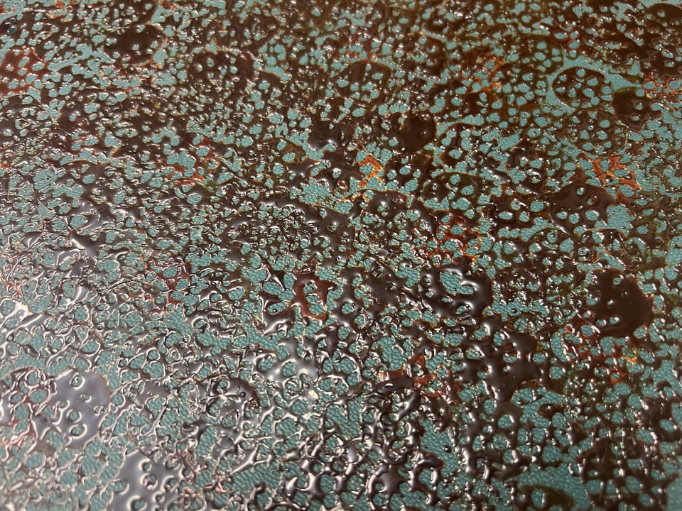 ダンボールろうけつ染め−２　レザークラフト教室　革工芸教室