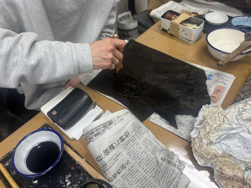 蝋型染　レザークラフト教室　革工芸教室