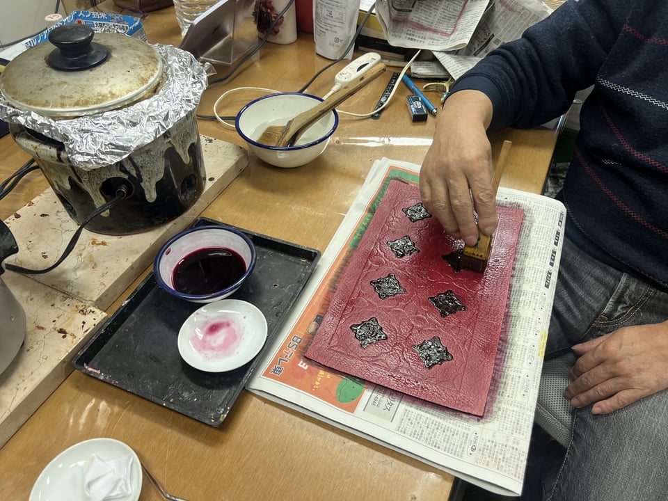 革ろうけつ染　レザークラフト教室　革工芸教室