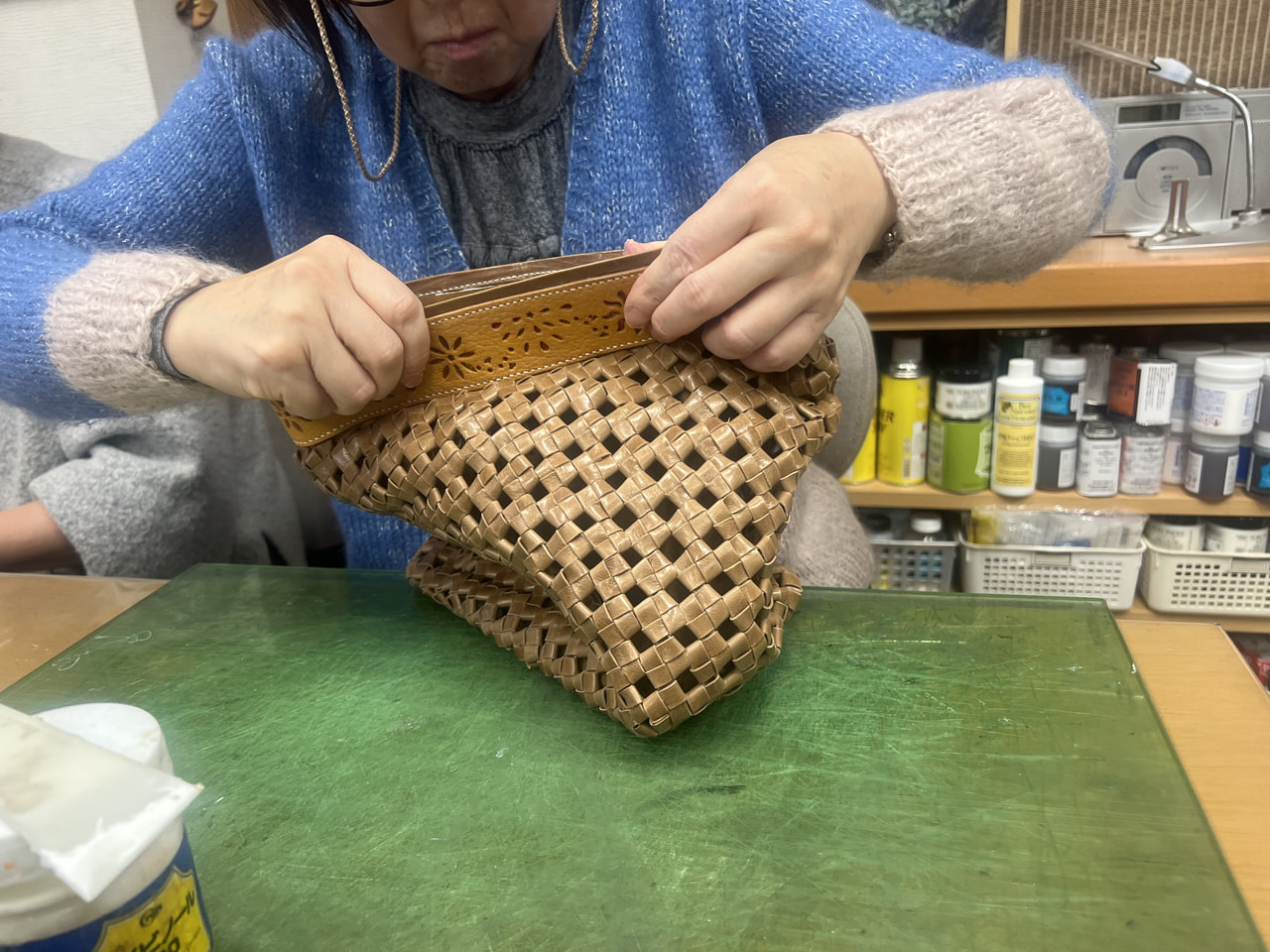 レザークラフト教室　水曜クラス　2月２回目