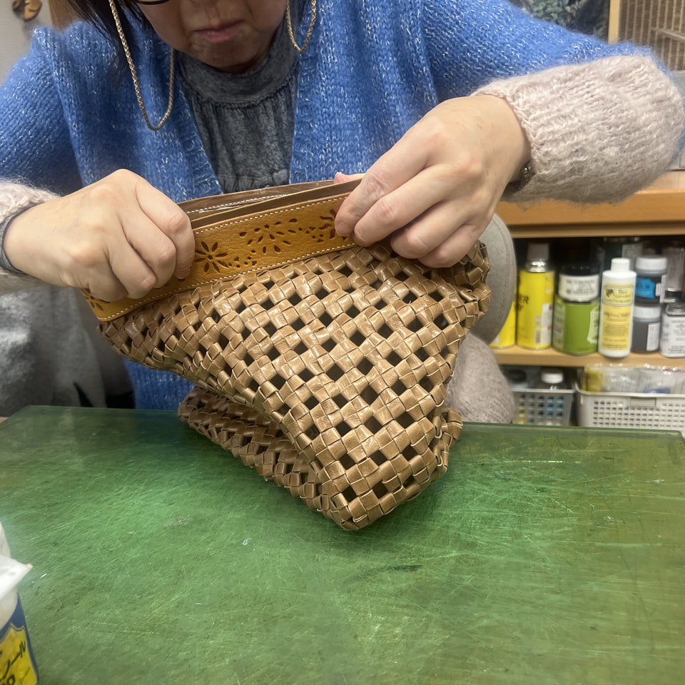 レザークラフト教室　水曜クラス　2月２回目