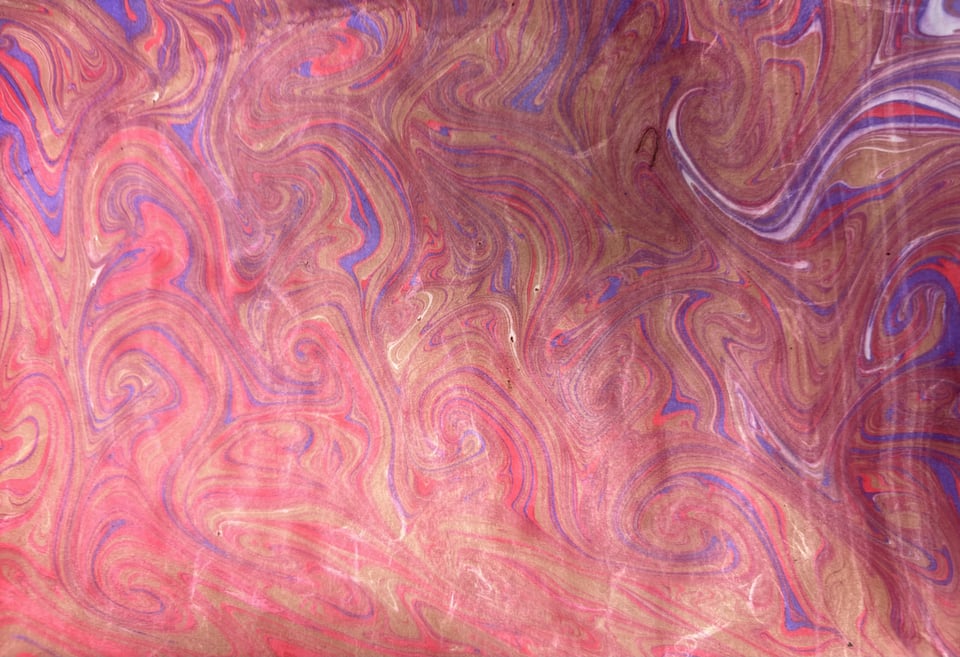 マーブル染め作品　レザークラフト教室　革工芸教室