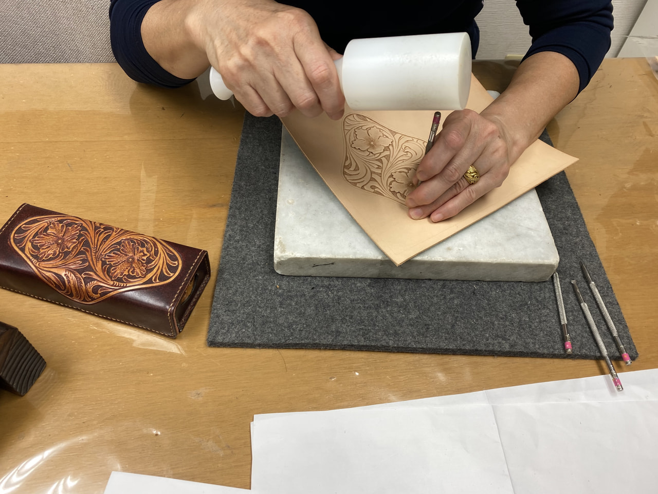 レザークラフト教室　月曜クラス