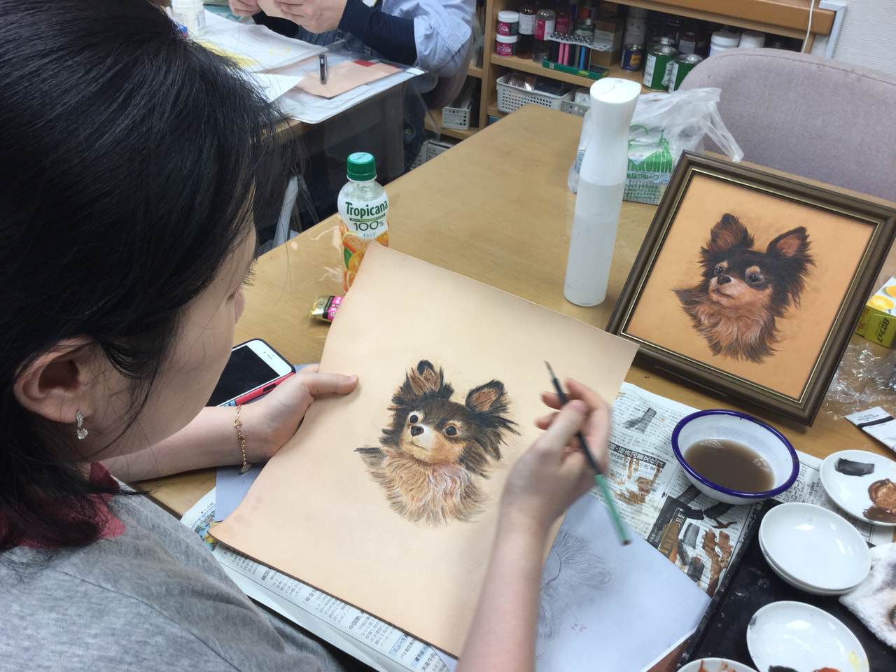 レザークラフト 教室 月曜クラス8月1回目