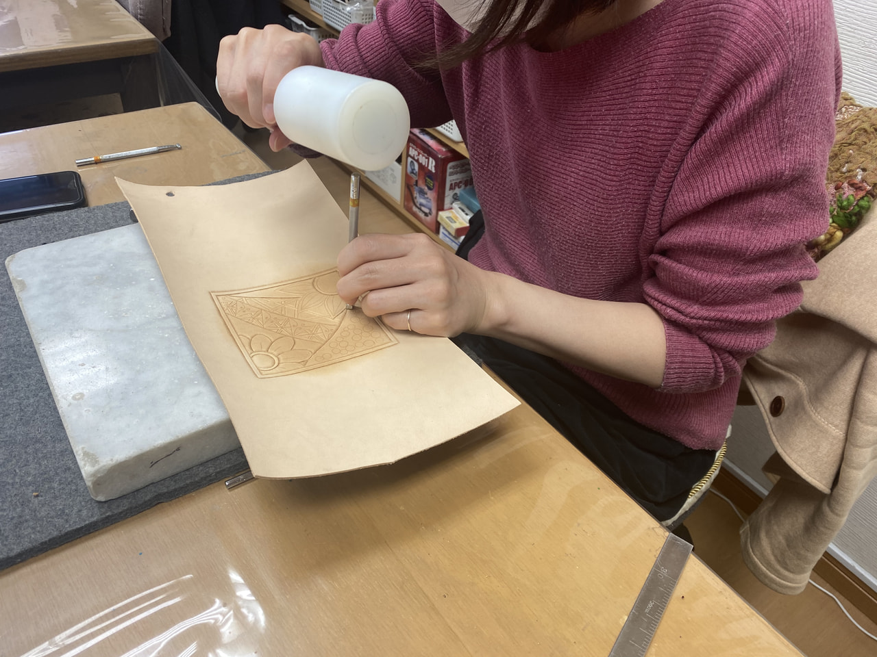 レザークラフト教室　日曜クラス１１月1回目