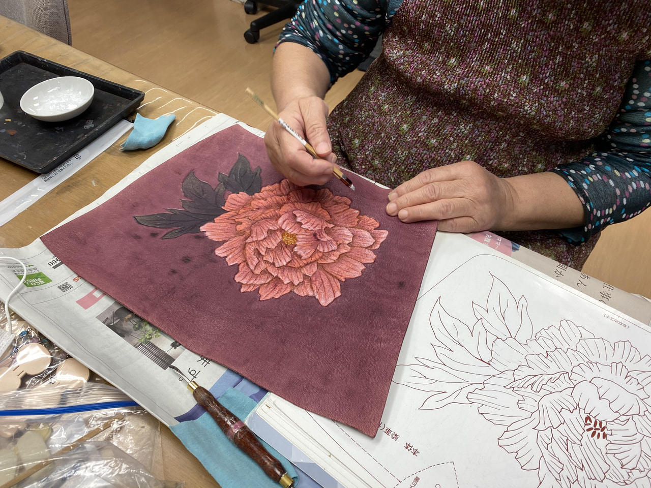 レザークラフト教室　水曜クラス11月1回目 