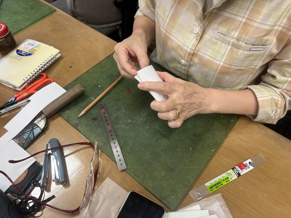 型紙作り レザークラフト教室　革工芸教室