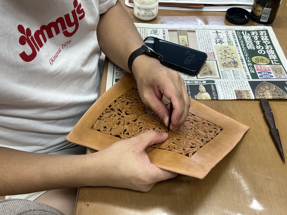 フィリグリー　レザークラフト教室　革工芸教室