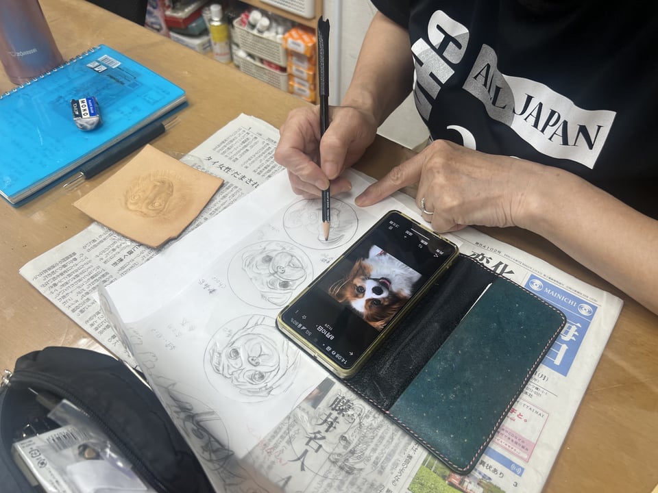 フィギュアカービング　レザークラフト教室　革工芸教室