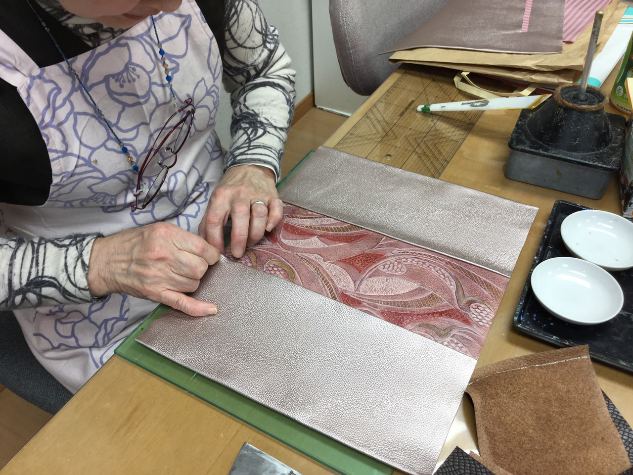 レザークラフト教室　水曜クラス1月２回目