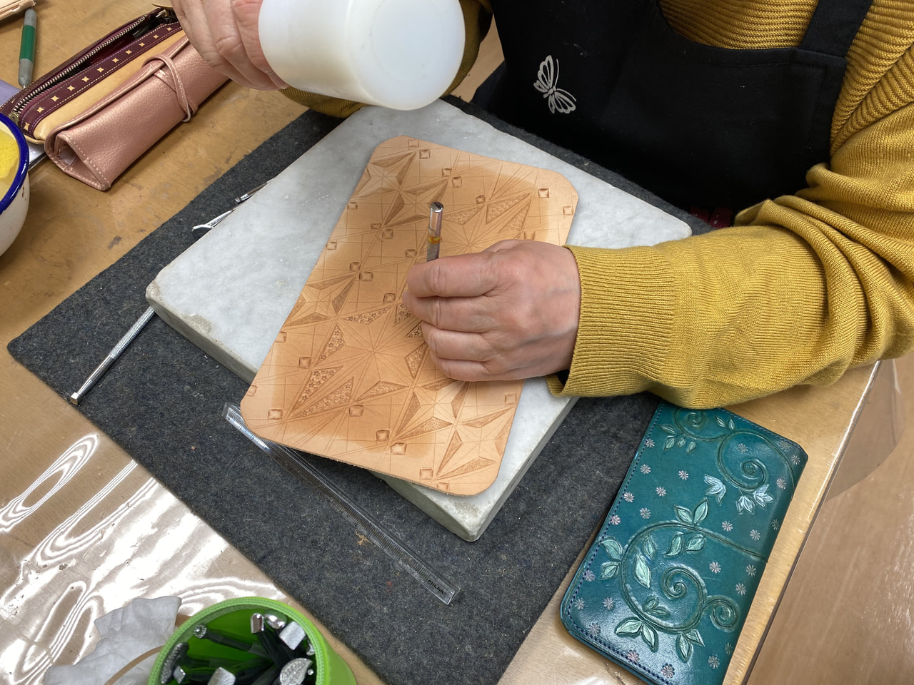 レザークラフト教室 日曜クラス 1月第1回目