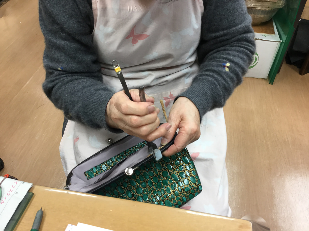 レザーークラフト教室　水曜クラス２月１回目