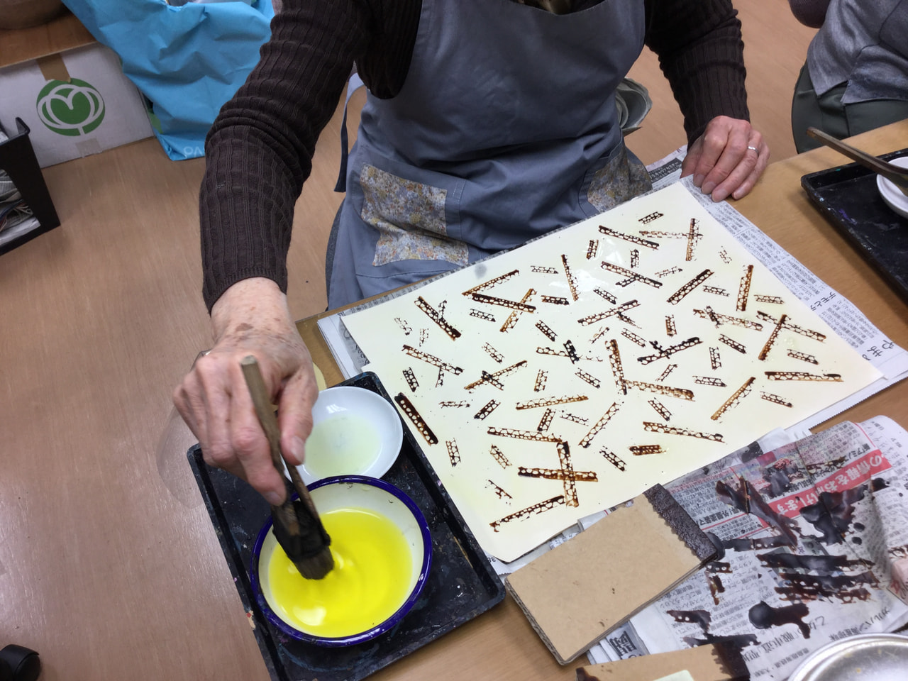 レザークラフト教室　ろうけつ染クラス