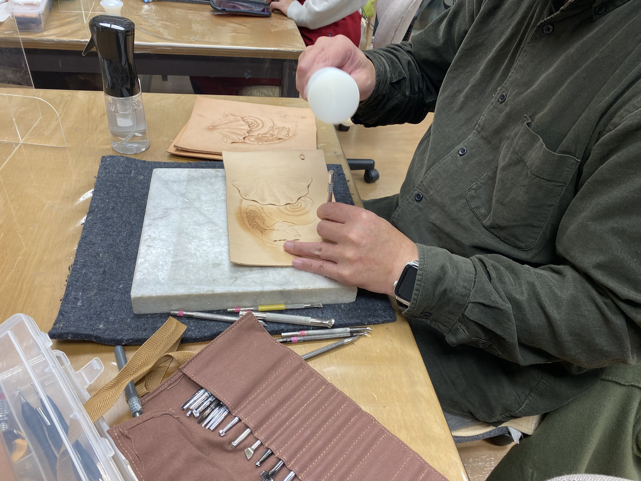 レザークラフト教室　木曜クラス　１月2回目