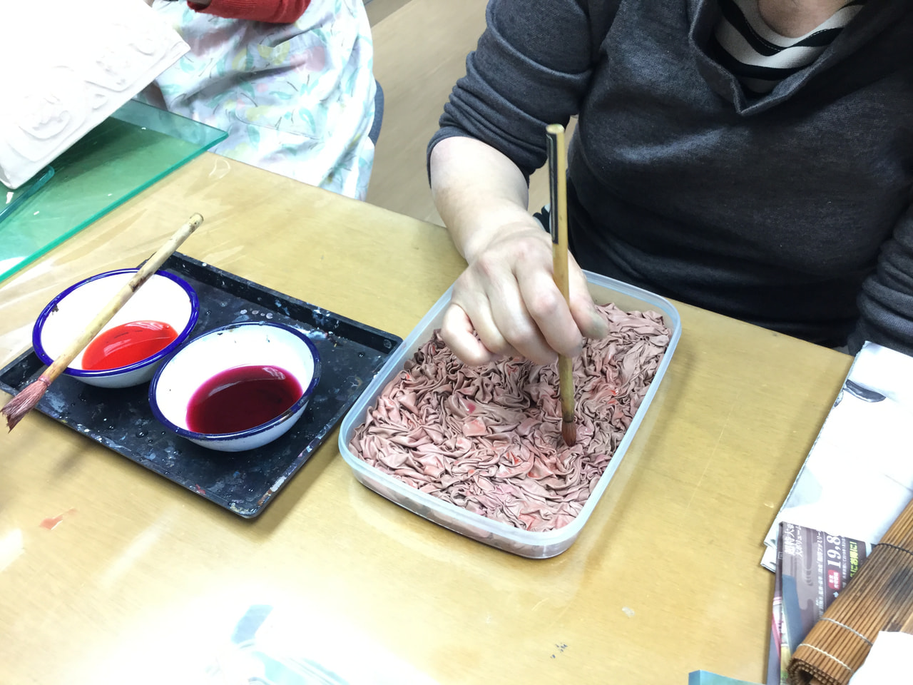 レザークラフト教室　木曜クラス２月２回目