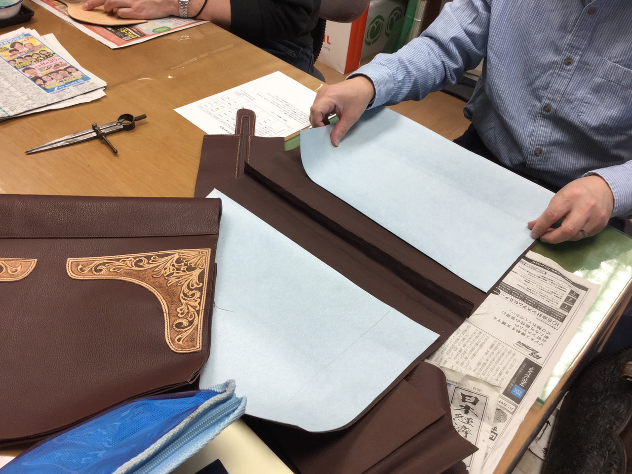 レザークラフト 教室　日曜クラス３月２回目