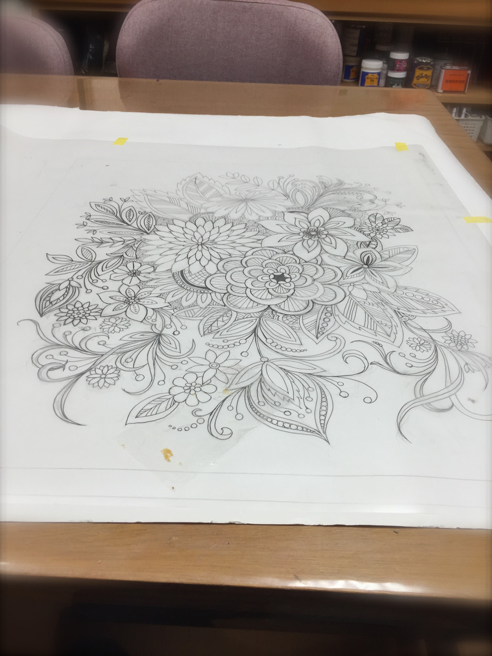 レザークラフト・デザイン画　完成