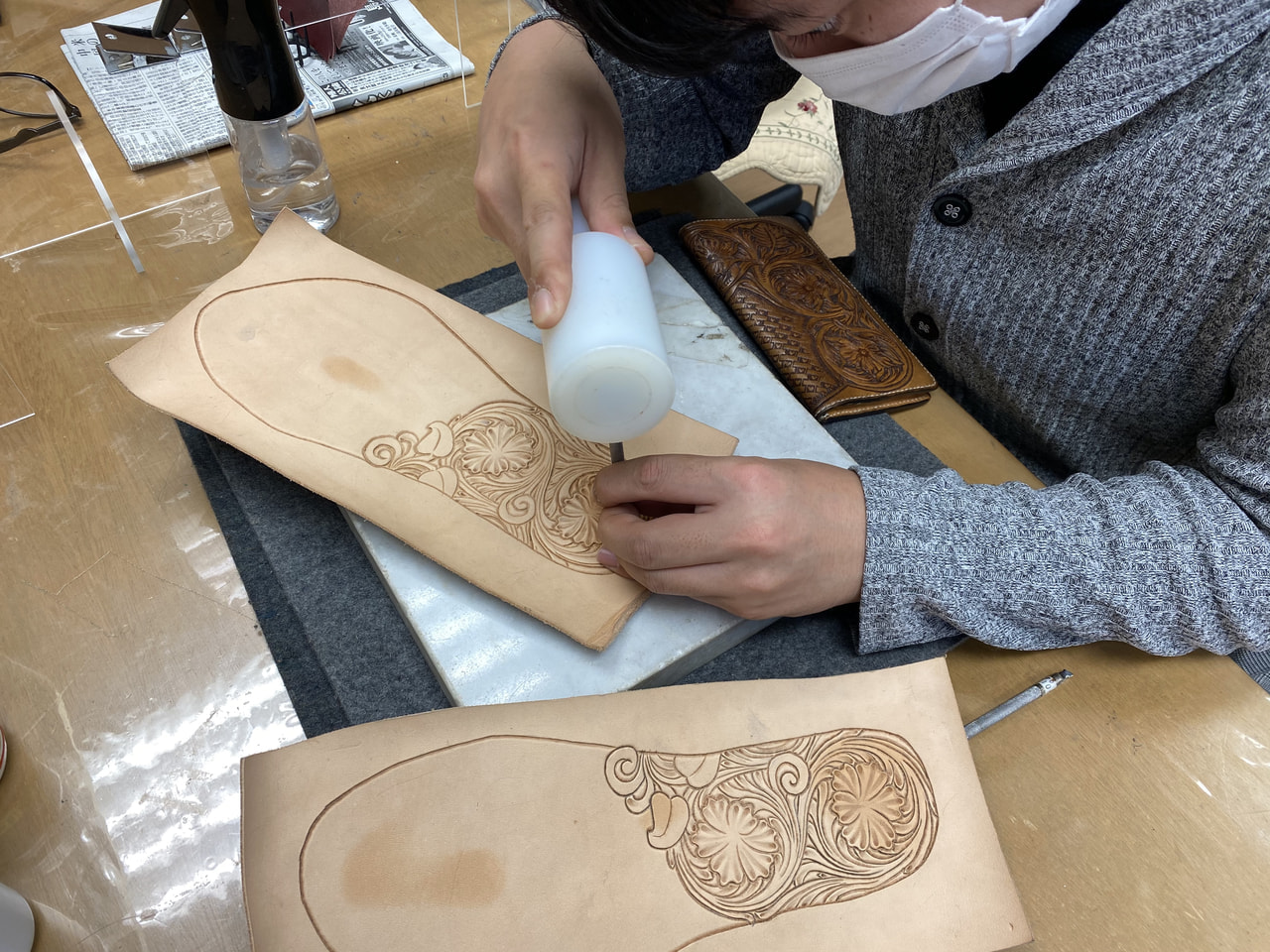 レザークラフト教室　日曜クラス　2月1回目