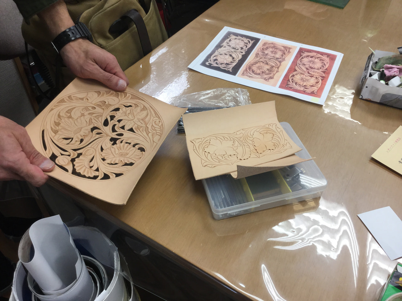 レザークラフト教室　月曜クラス４月1回目