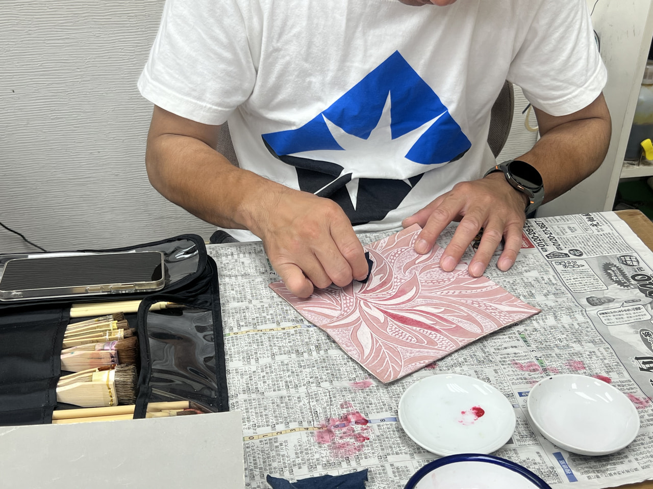 レザークラフト教室　日曜クラス　10月３回目