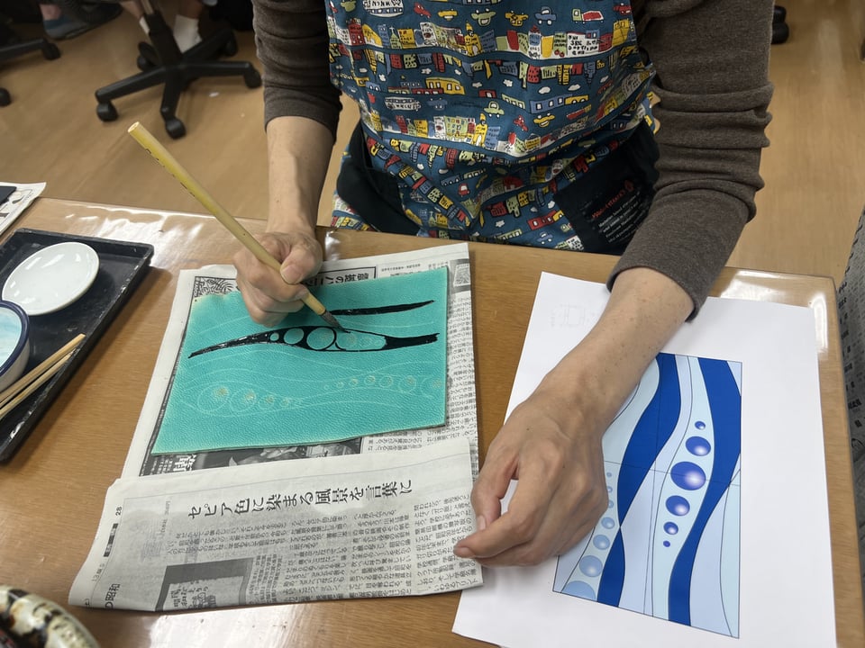 革ろうけつ染　レザークラフト教室　革工芸教室