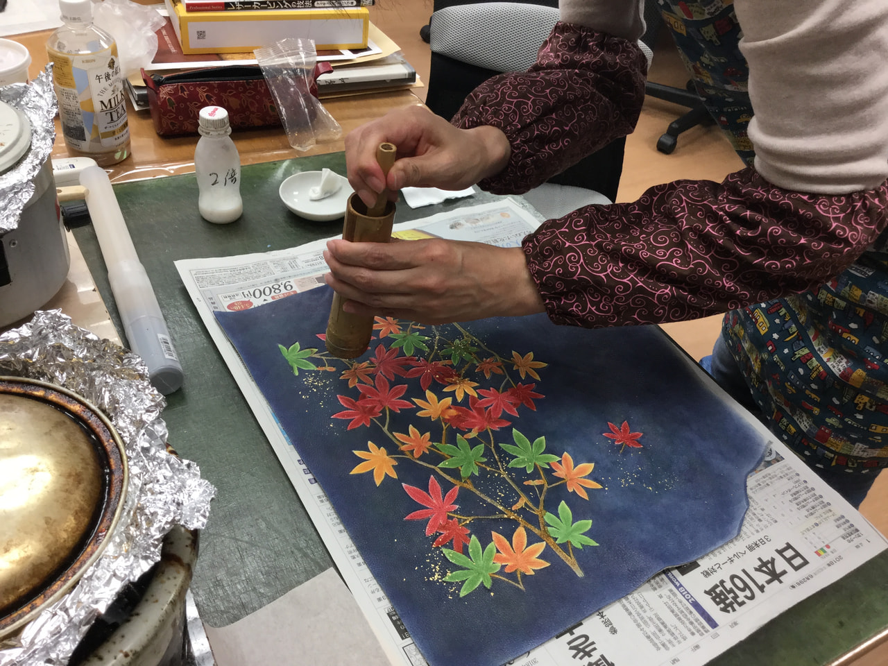 レザークラフト 教室　日曜クラス６月２回目