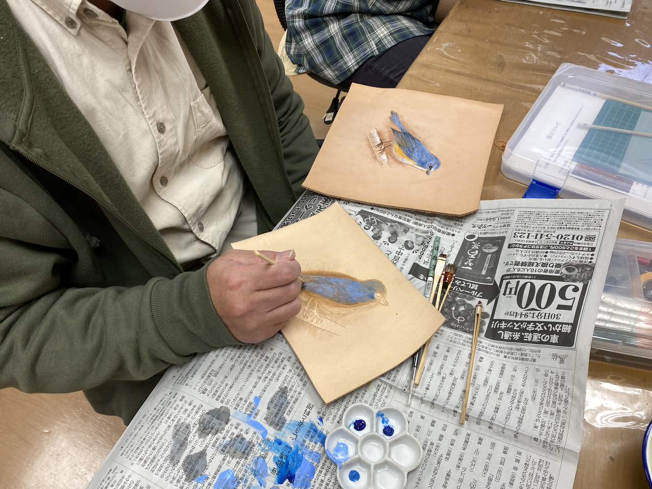 レザークラフト教室　木曜クラス　3月１回目