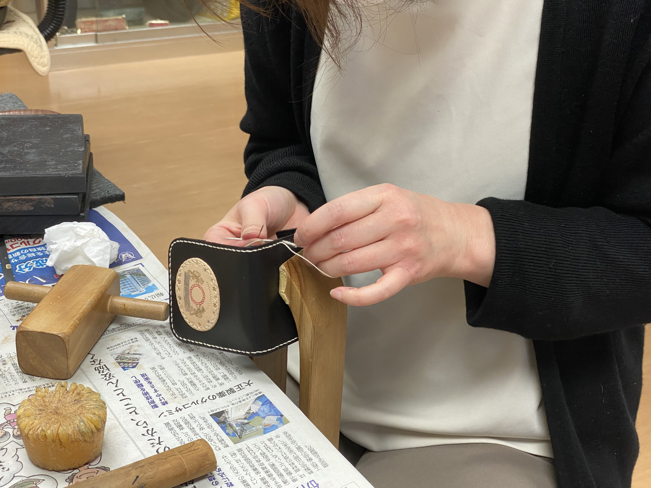 レザークラフト教室　日曜クラス　3月1回目