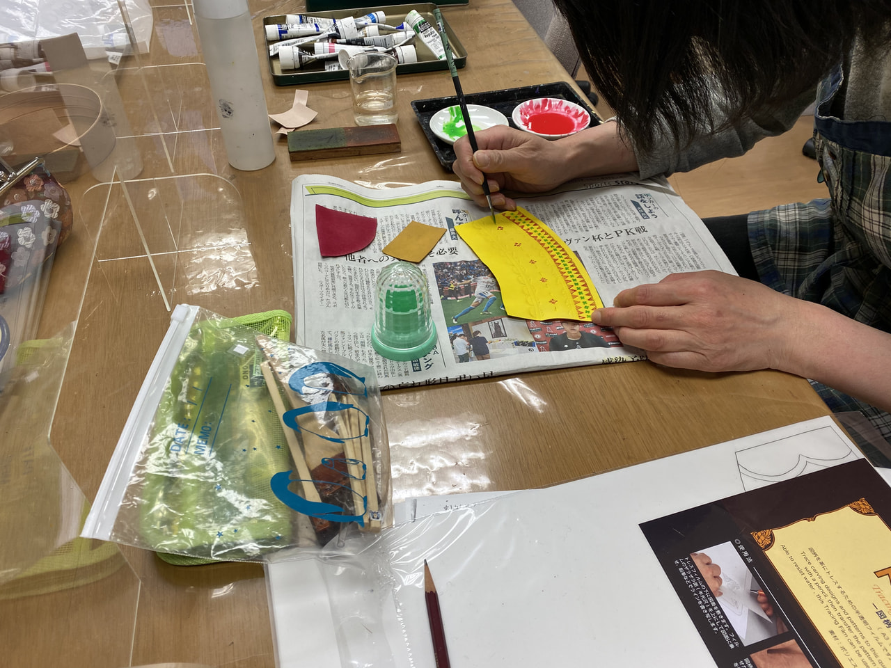 レザークラフト教室　木曜クラス ３月２回目