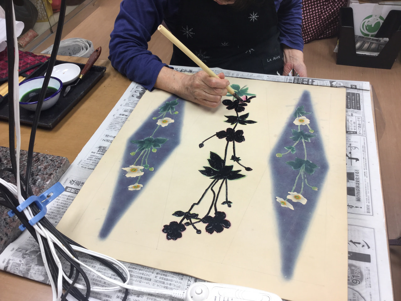 レザークラフト教室　ろうけつ染木曜クラス