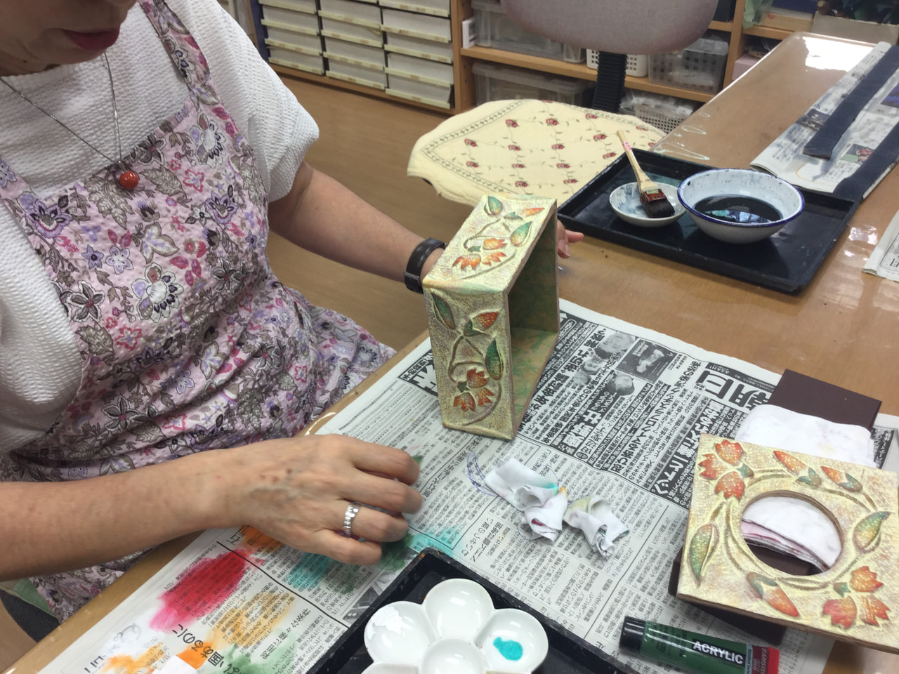 レザークラフト教室　９月月曜クラス１回目