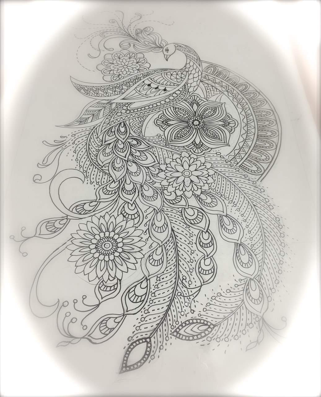 ろうけつ染の絵　図案完成