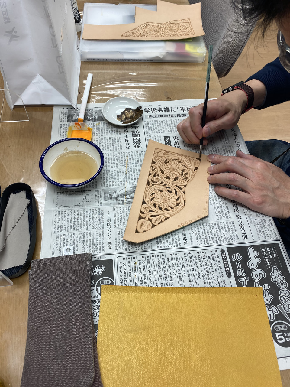 レザークラフト教室　日曜クラス　5月1回目