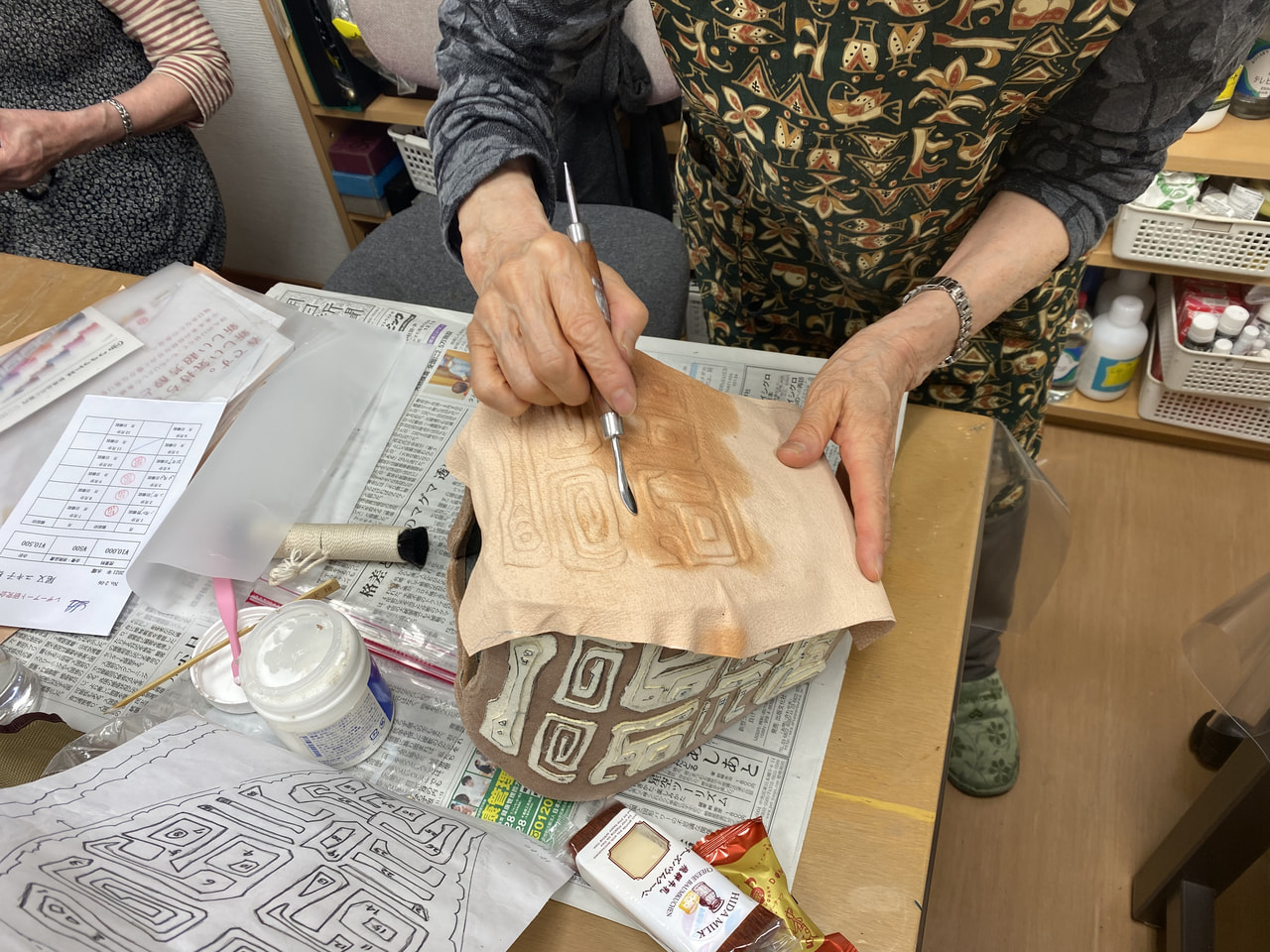 レザークラフト教室　水曜クラス5月２回目