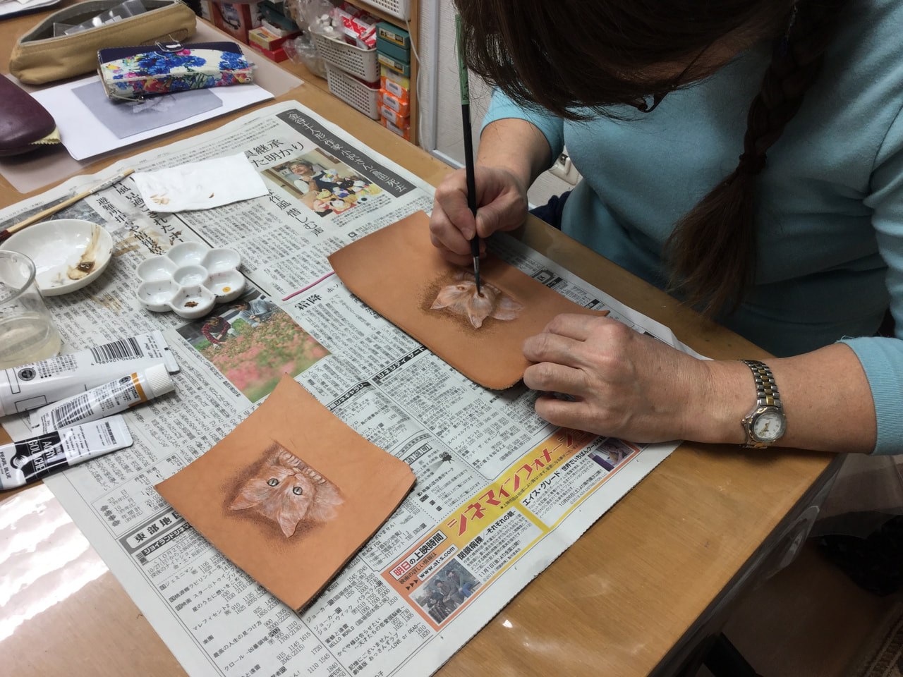 レザークラフト教室　月曜クラス１1月１回目