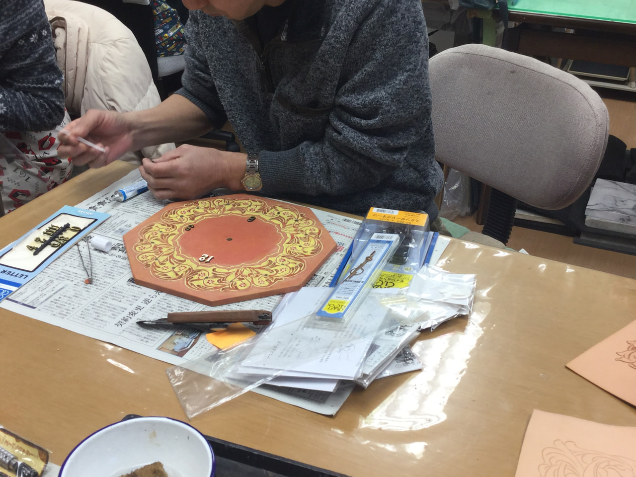 レザークラフト教室　日曜クラス１２月２回目