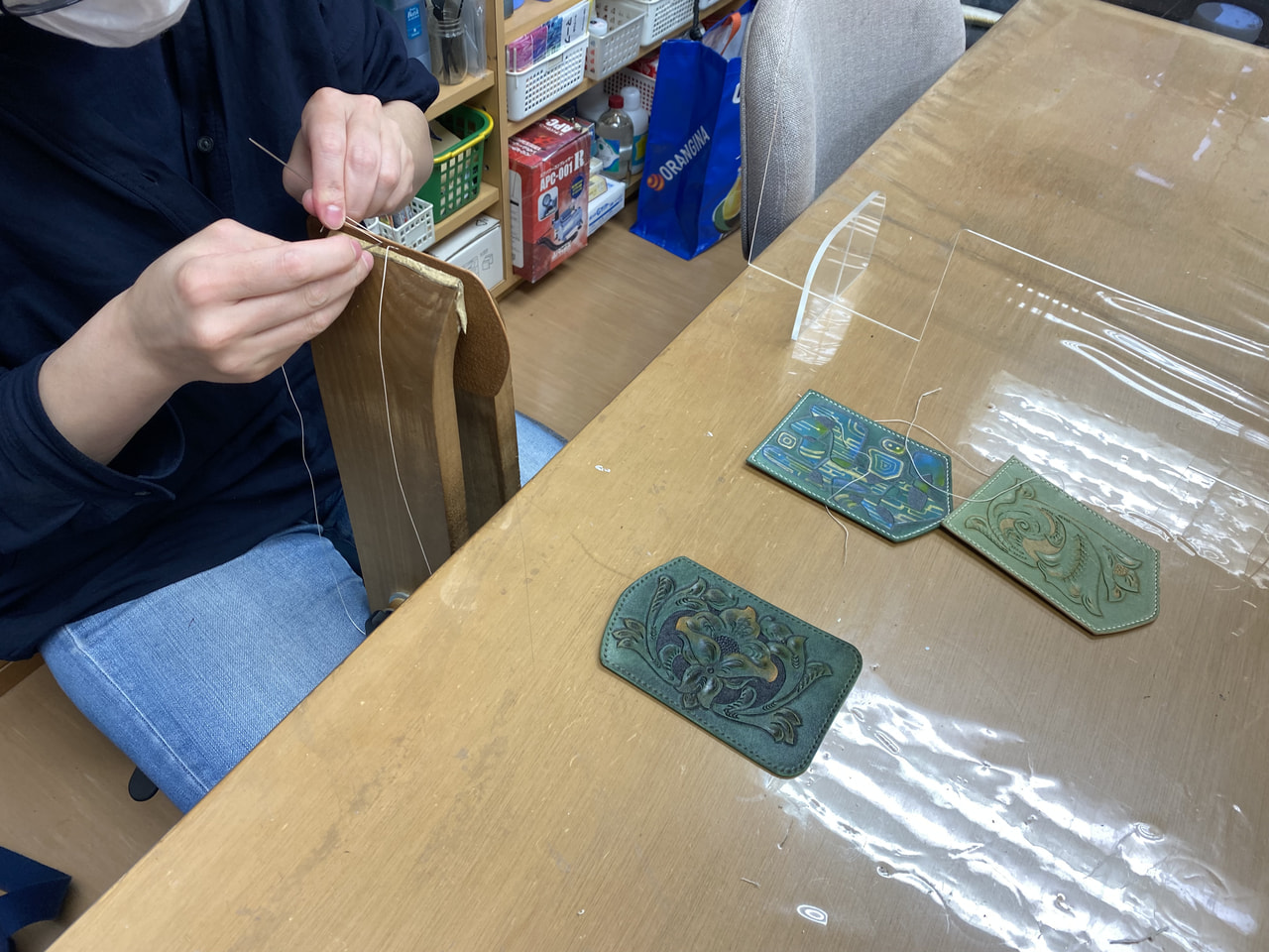 レザークラフト教室　日曜クラス　7月１回目