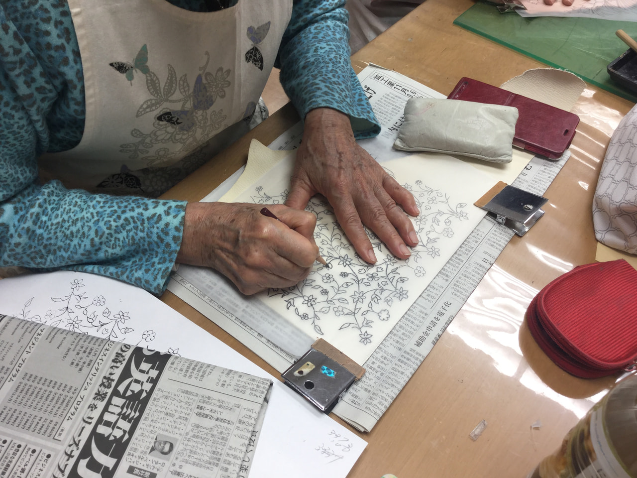 レザークラフト教室　水曜クラス１月２回目