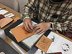 レザークラフト教室　木曜クラス１月２回目