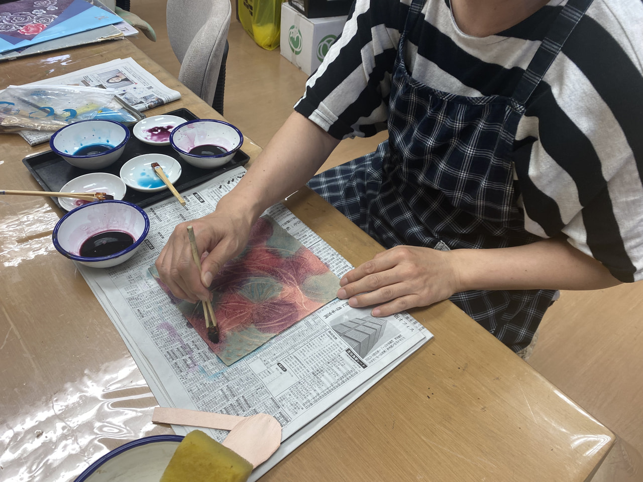 レザークラフト教室　木曜クラス　7月２回目