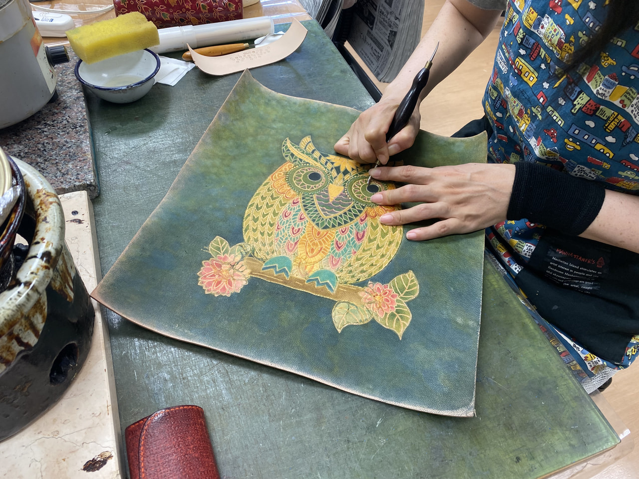 レザークラフト教室　日曜クラス　8月１回目