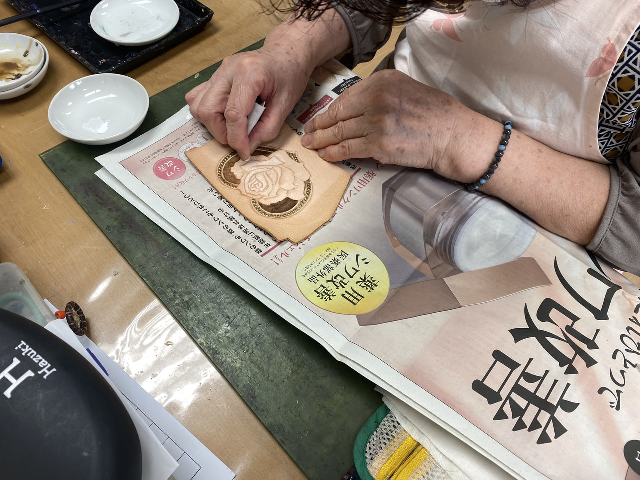 レザークラフト教室　水曜クラス　8月1日目