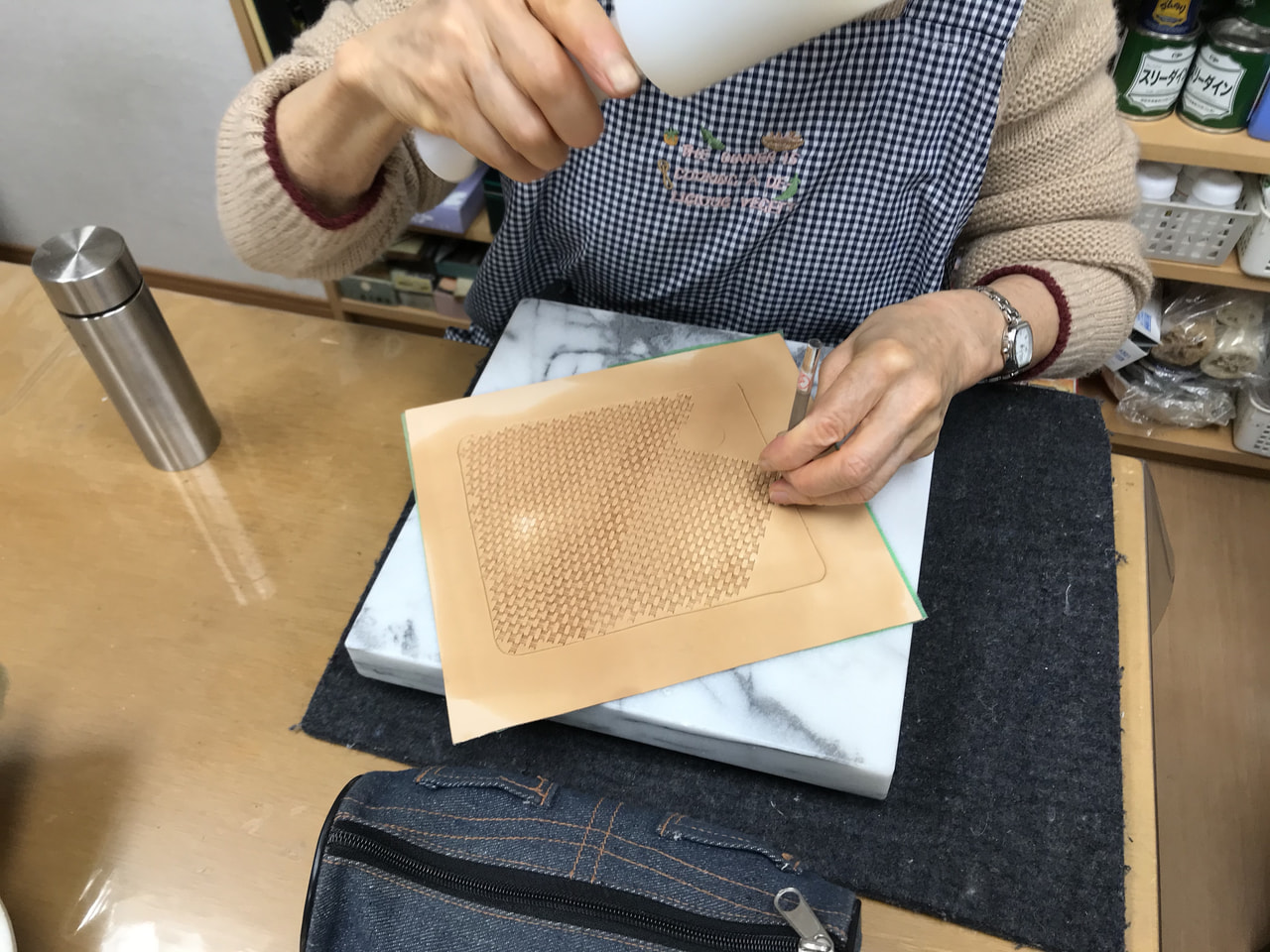 レザークラフト教室　水曜クラス １月１回目