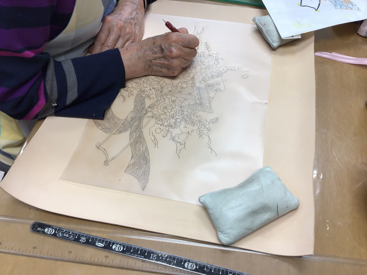 レザークラフト教室　水曜クラス２月２回目