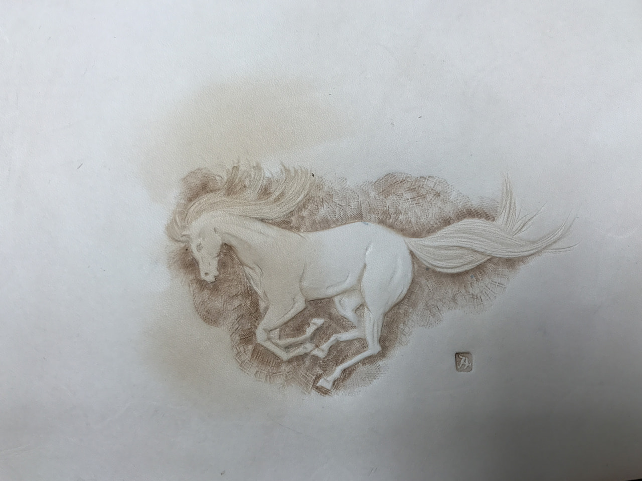 ファスナー札束入れの染色