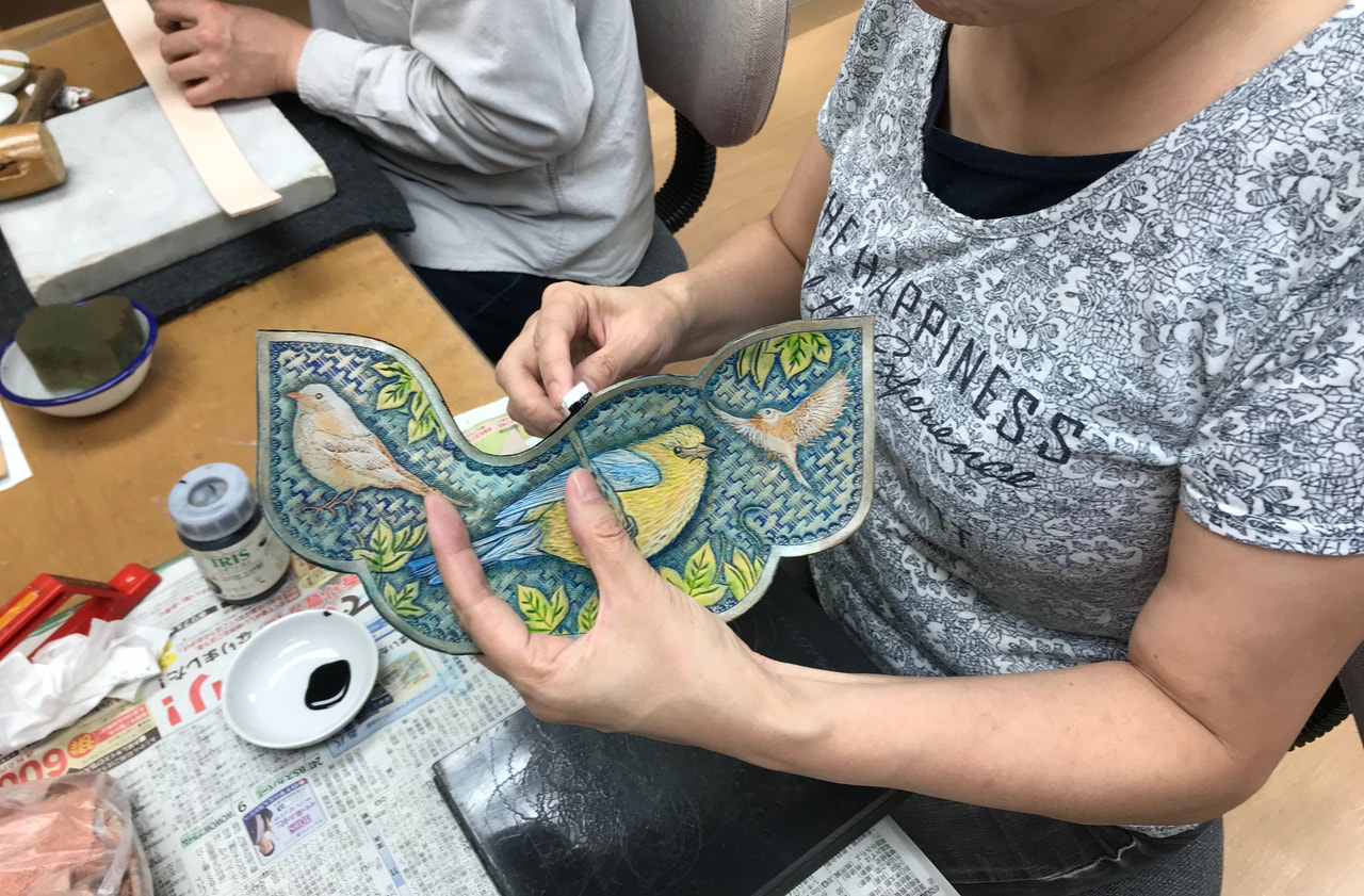 レザークラフト 教室　日曜クラス１０月１回目