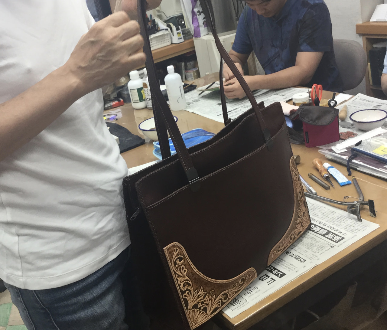 レザークラフト教室　９月日曜クラス１回目